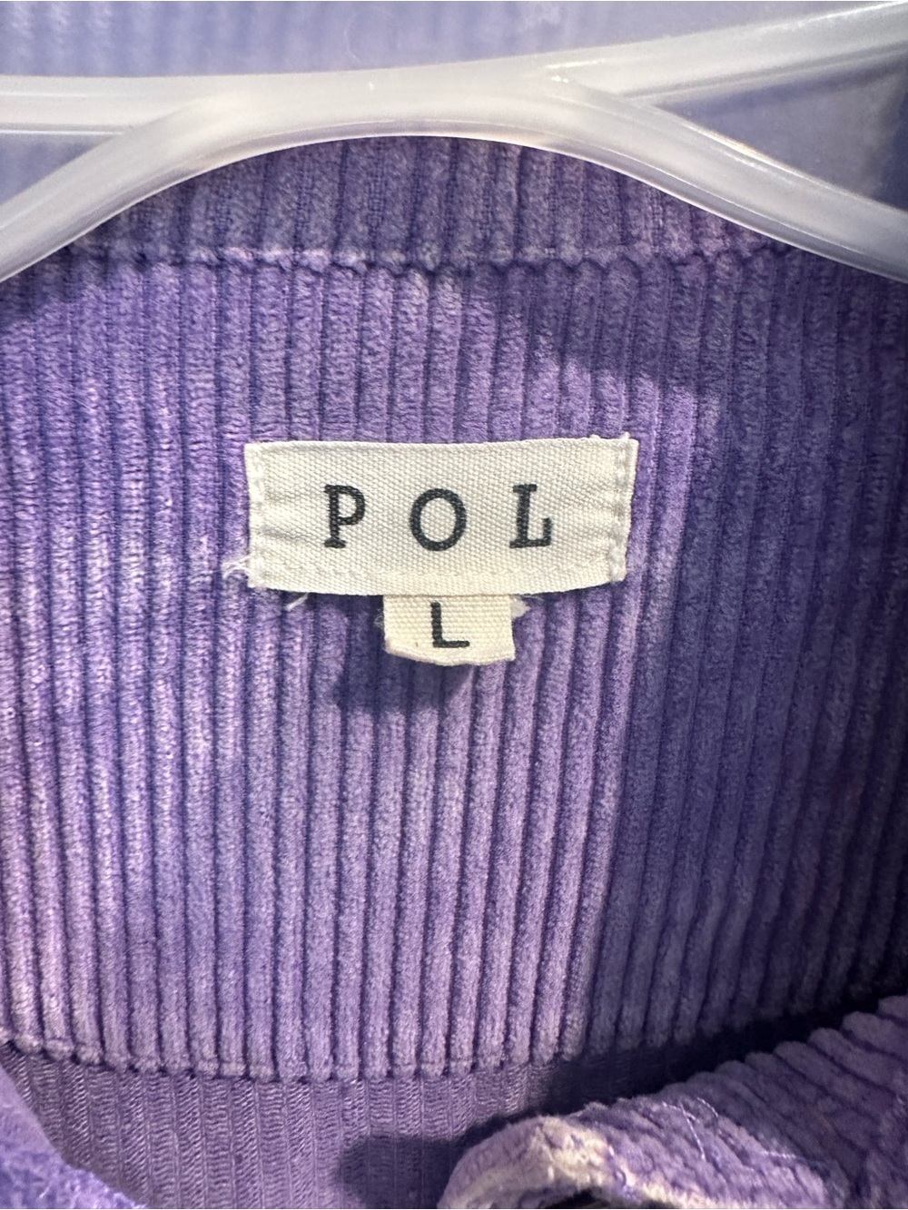 POL Lavender Ribbed Jacket